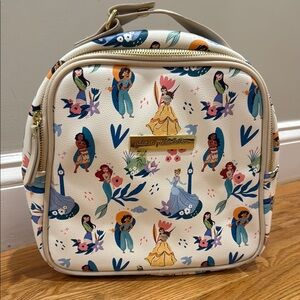 Petunia Pickle Bottom Cream Backpack with Whimsical Print